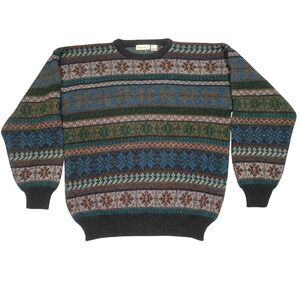 Brian MacNeil Sweater Mens 2XT VTG Fair Isle Wool Blend Multi Color Knitwear